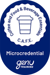 Coffee, food and beverage essentials microcredential badge